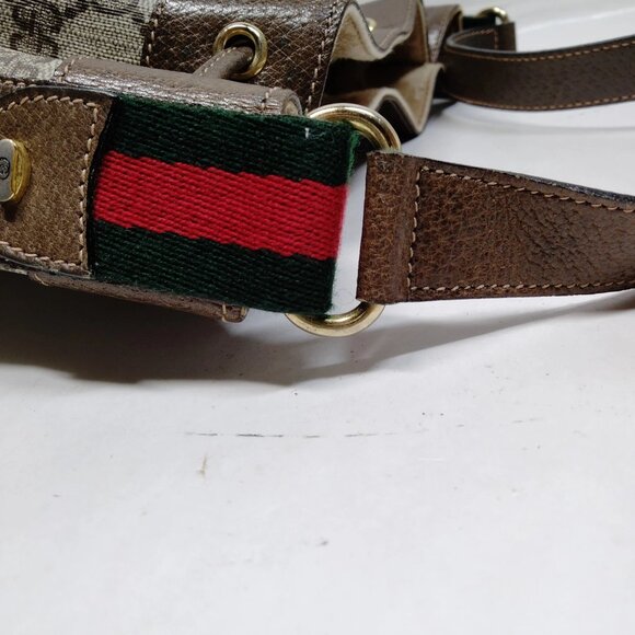 Authentic Gucci Sherry Line Brown PVC Shoulder Bag mn381-120625 - Picture 7 of 16